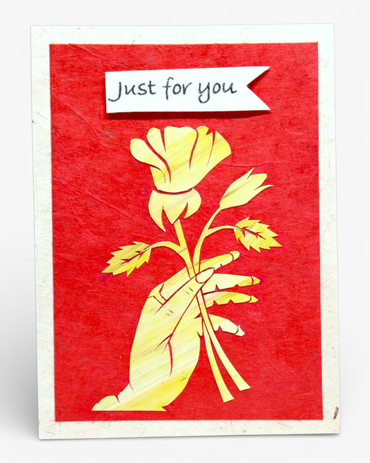 Just For You - Hand Carved Card