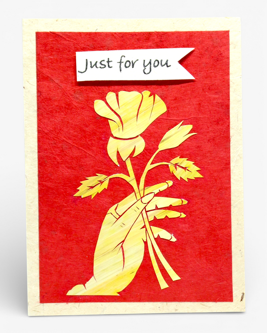 Just For You - Hand Carved Card