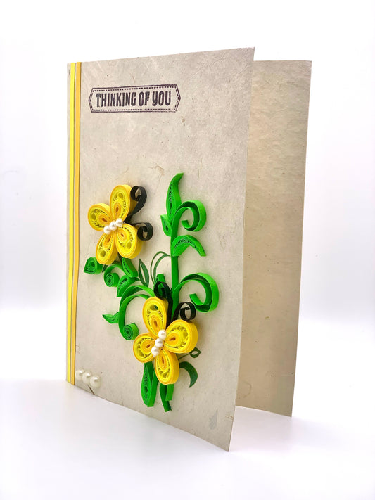 Thinking of You - Quilled Butterfly Card