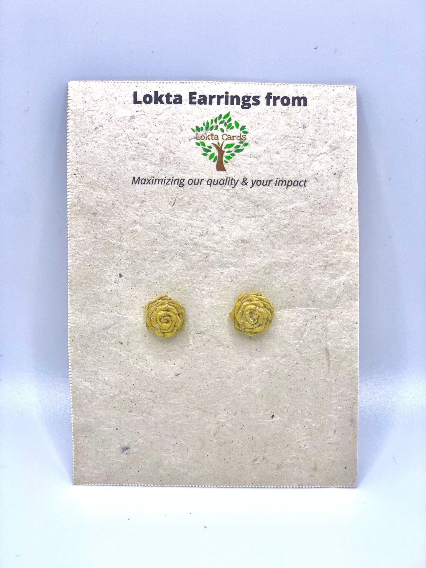 Yellow Quilled Earring