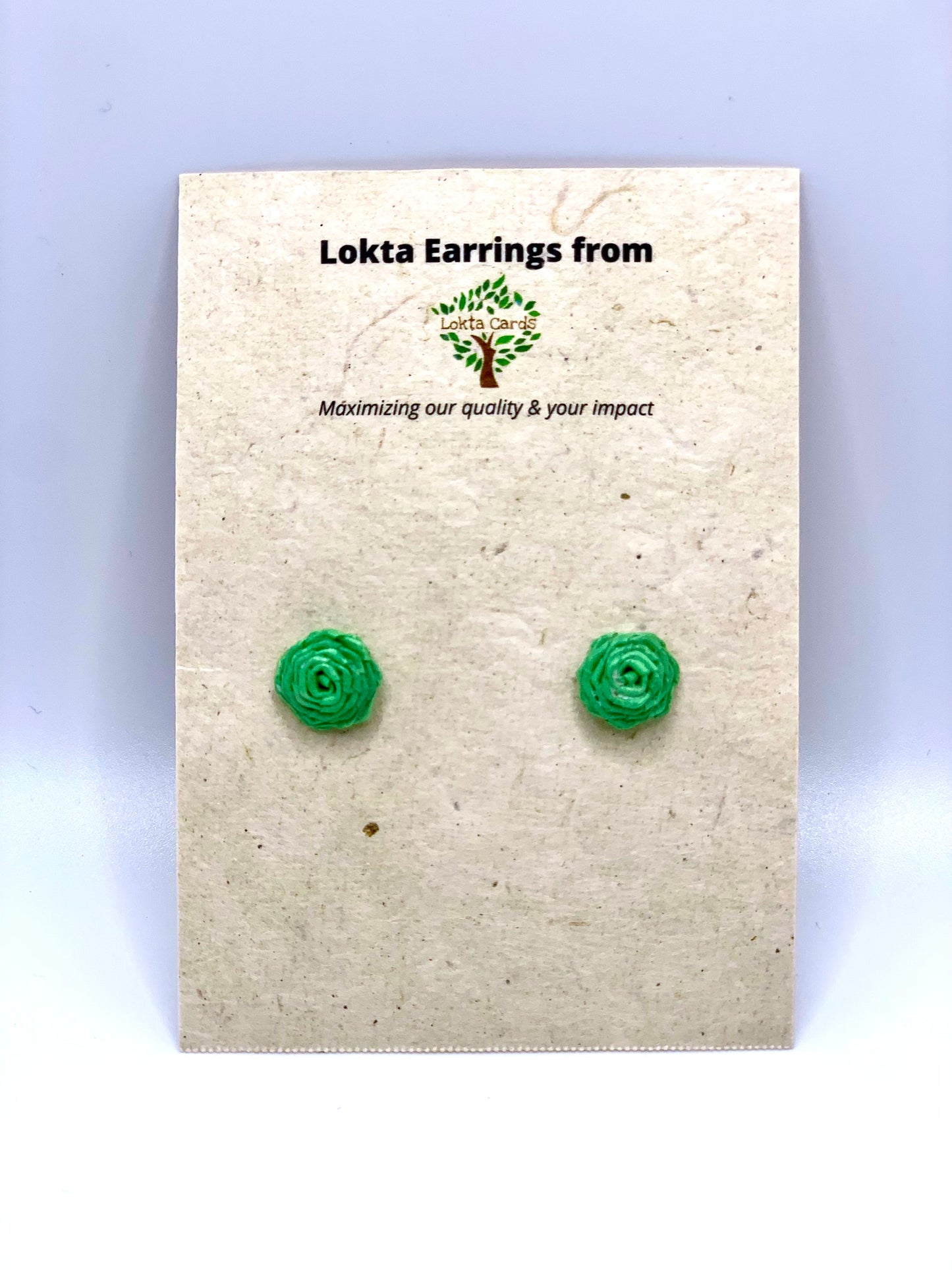 Green Quilled Earring