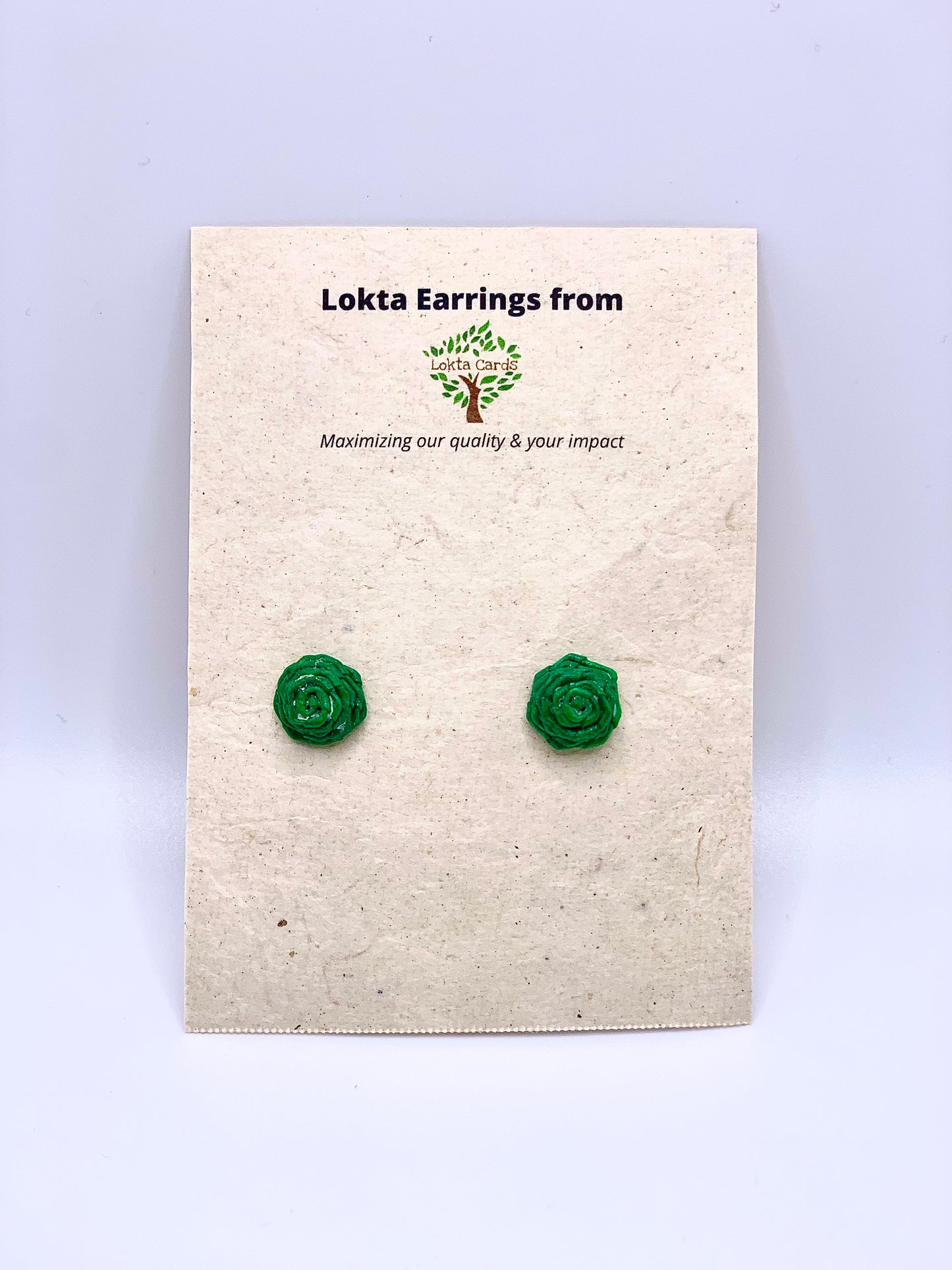 Dark Green Quilled Earrings