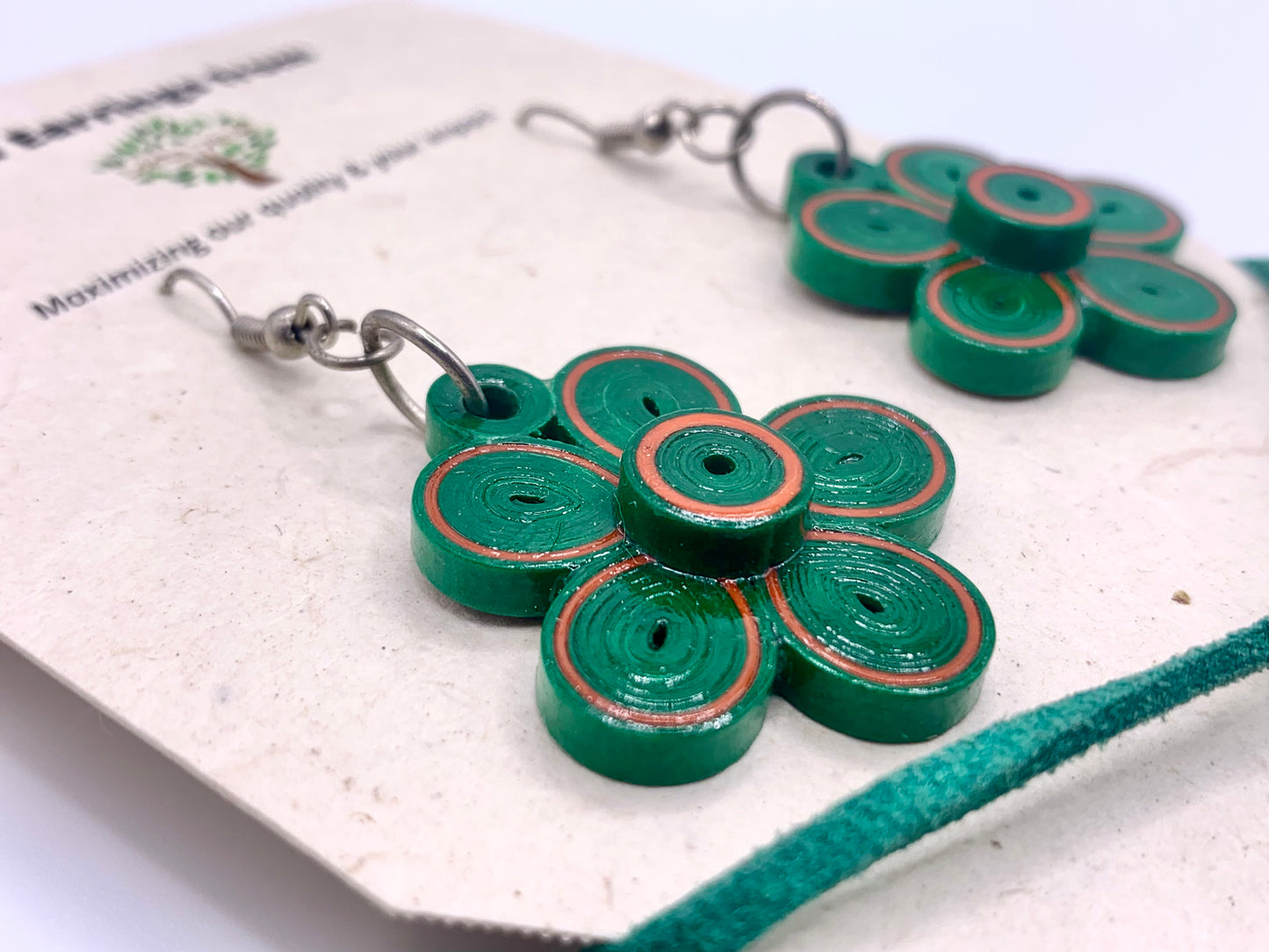 Green Earrings & Necklace Set