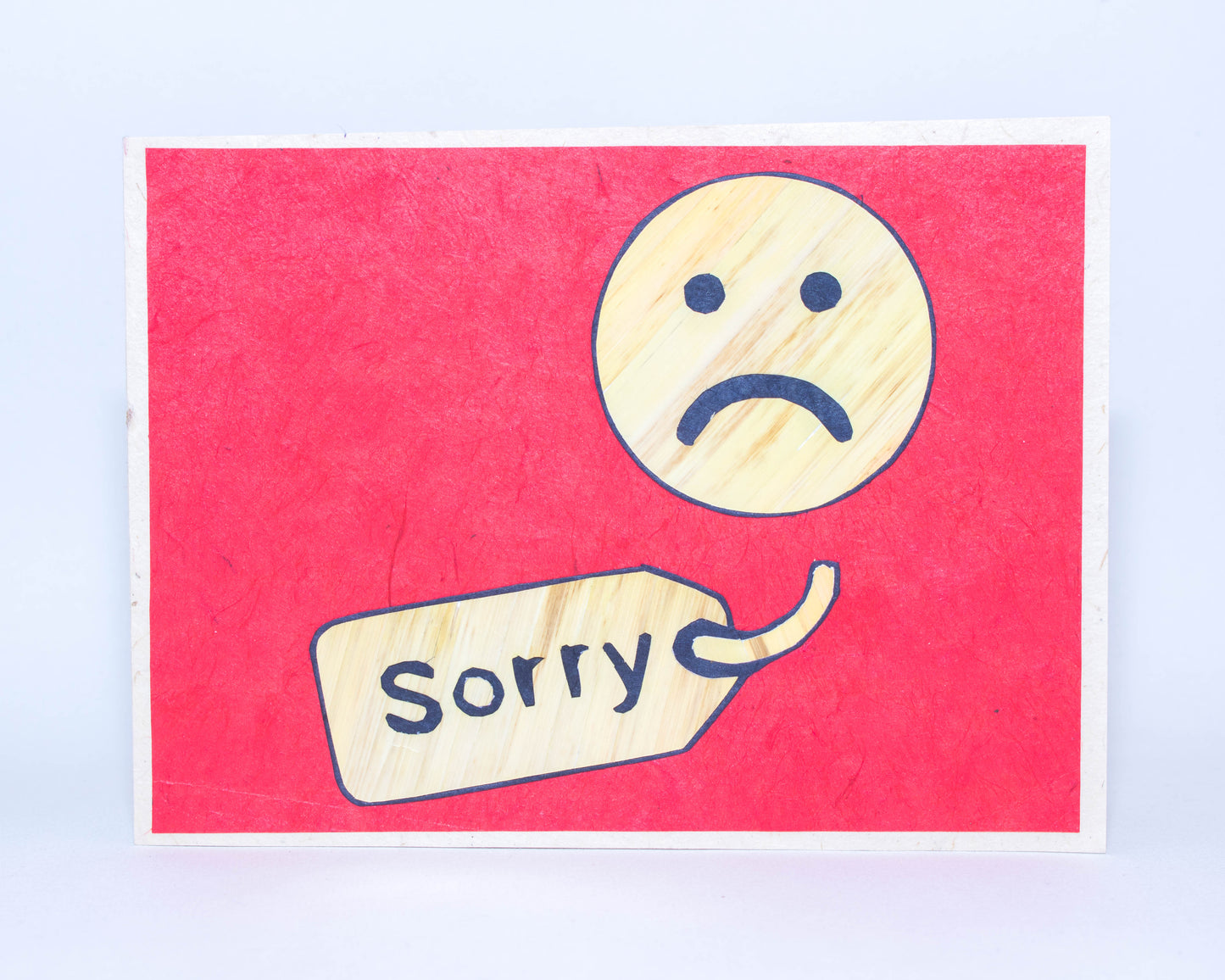 Sorry Hand Carved Card