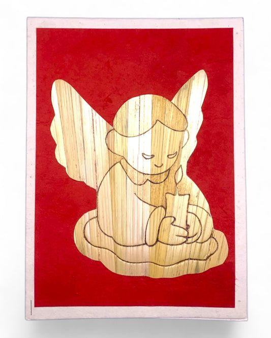 Angel Handcarved Greeting Card