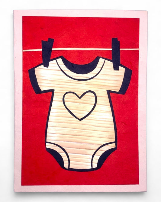 Baby Cloth Handcarved Greeting Card