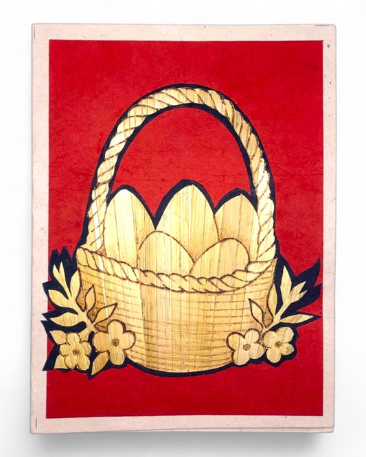 Easter Egg Handcarved Greeting Card