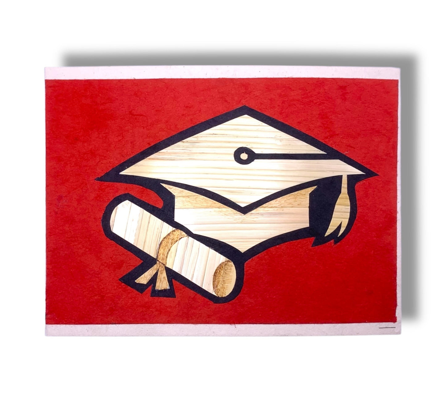 Graduation Cap Handcarved Greeting Card