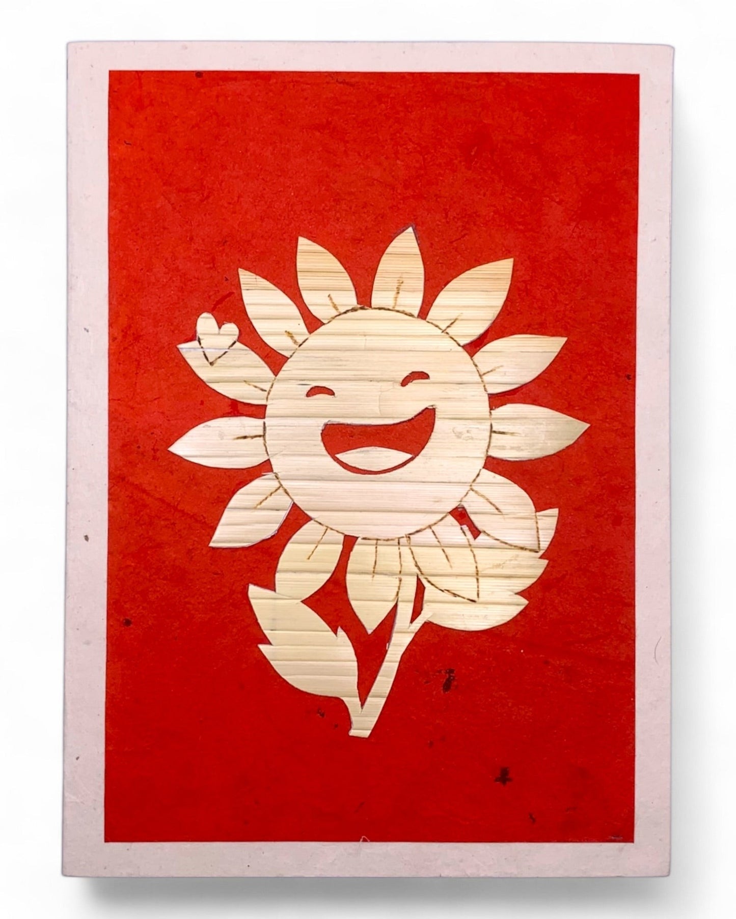 Sunflower Handcarved Greeting Card
