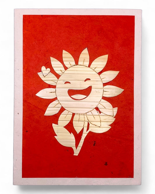 Sunflower Handcarved Greeting Card