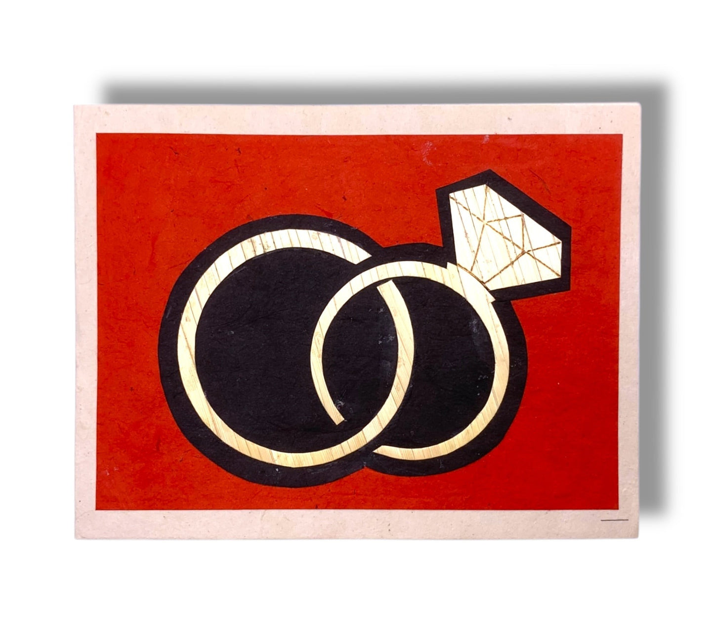 Wedding Rings Handcarved Greeting Card