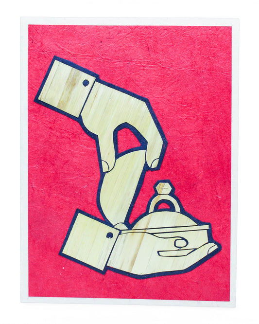 Engagement Ring Hand Carved Card