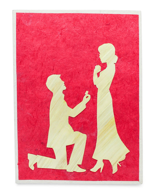 Couple Proposal Hand Carved Card