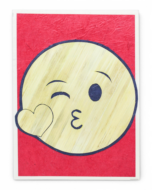 Emoji Hand Carved Card