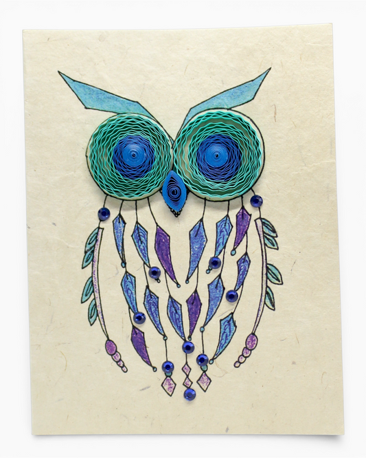 Quilled Owl Greeting Card