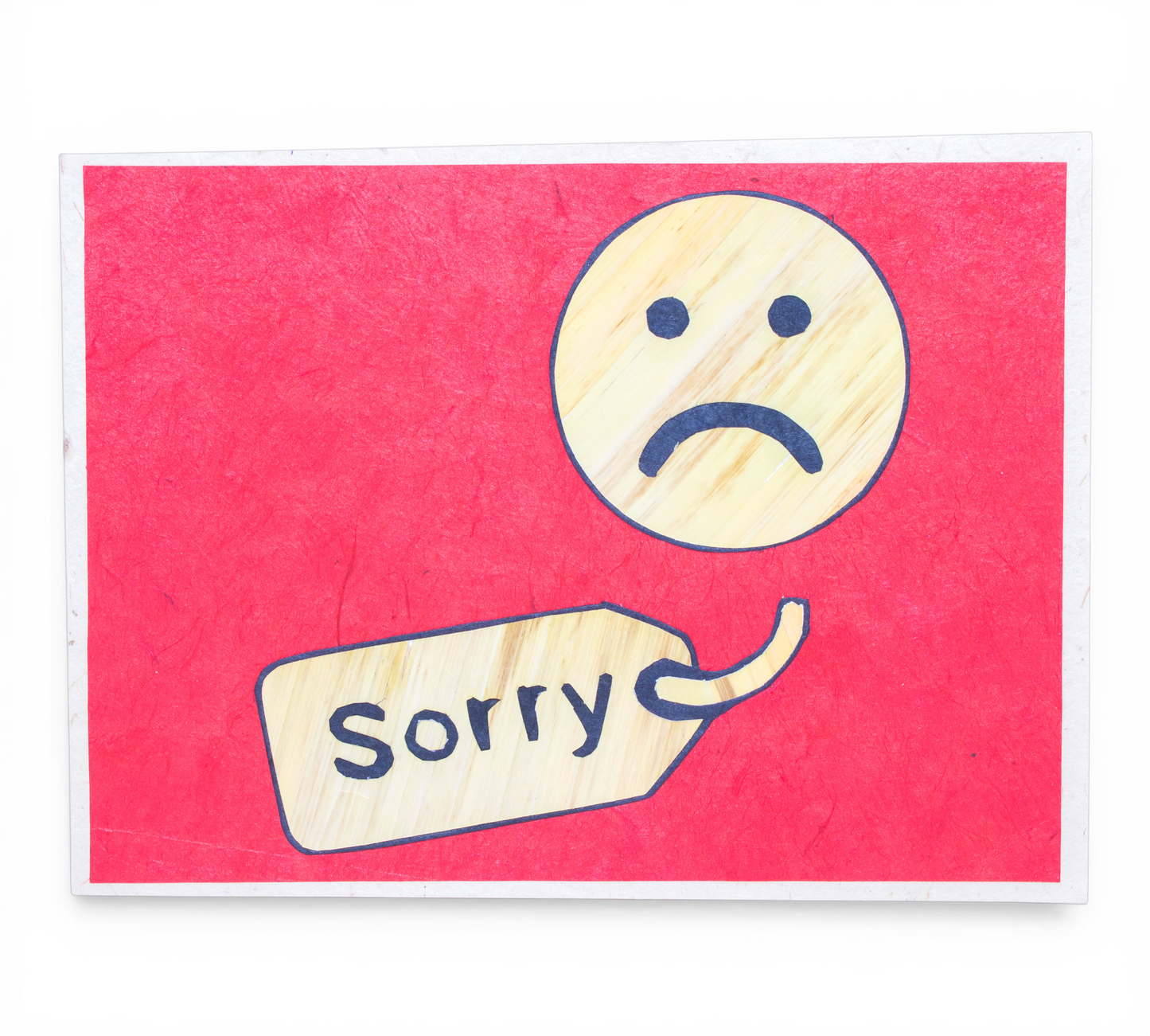 Sorry Hand Carved Card