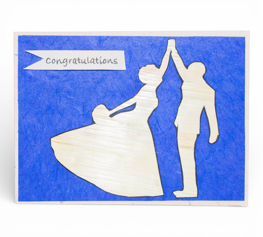 Couple Dance Hand Carved Card