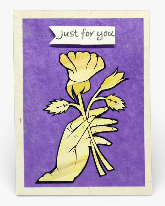 Just For You - Hand Carved Card