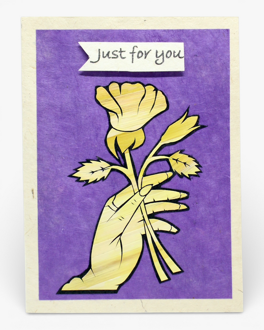 Just For You - Hand Carved Card