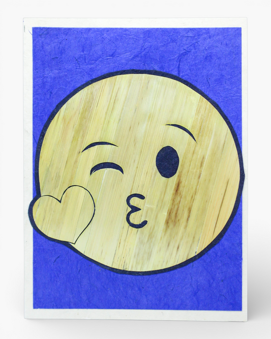Emoji Hand Carved Card