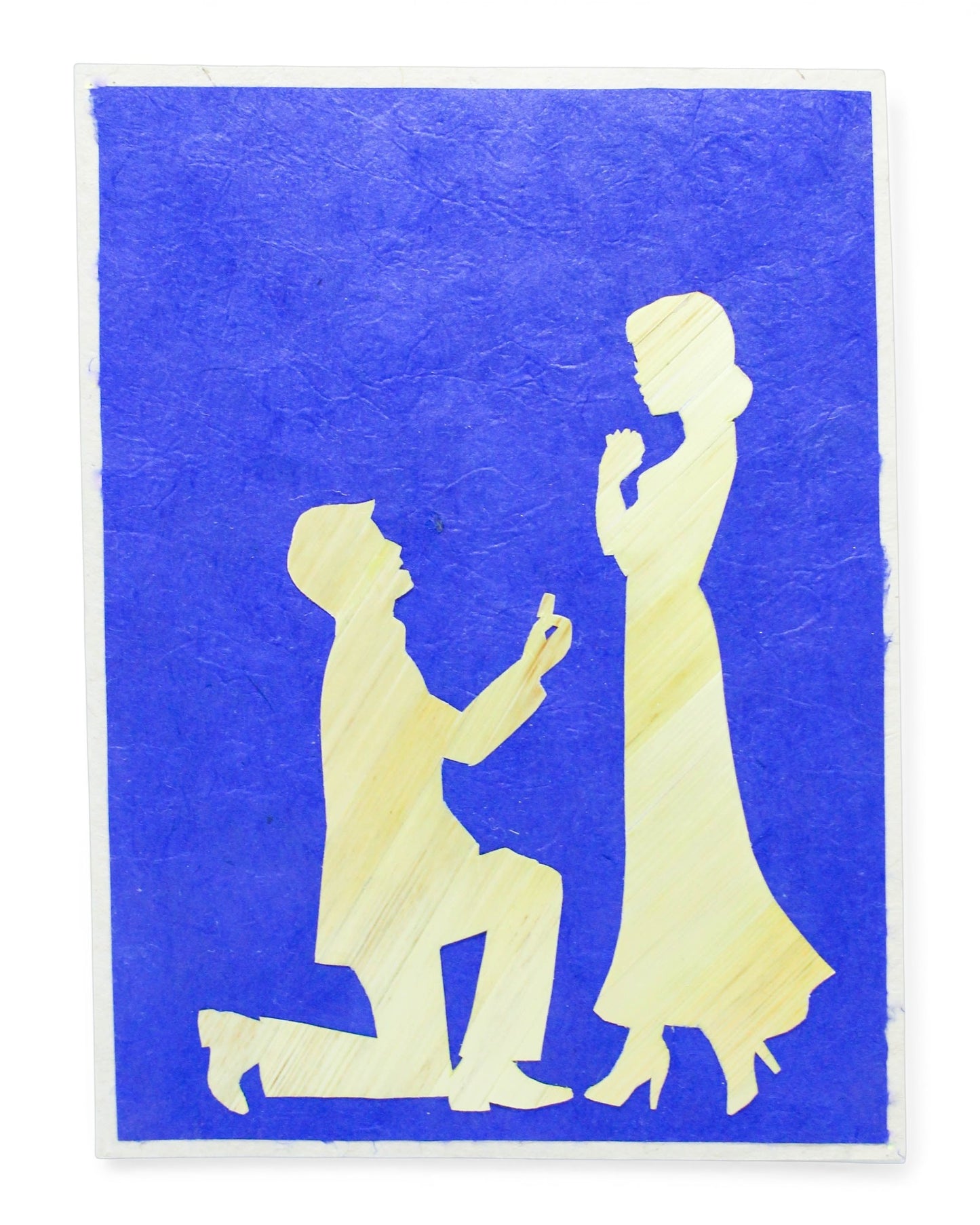 Couple Proposal Hand Carved Card