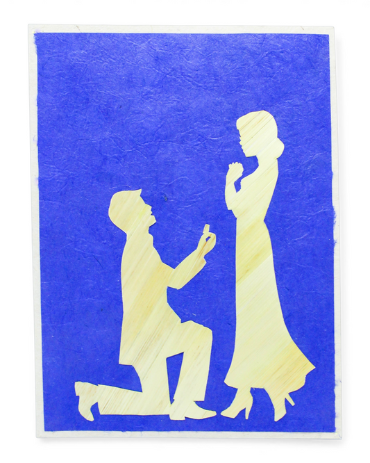 Couple Proposal Hand Carved Card