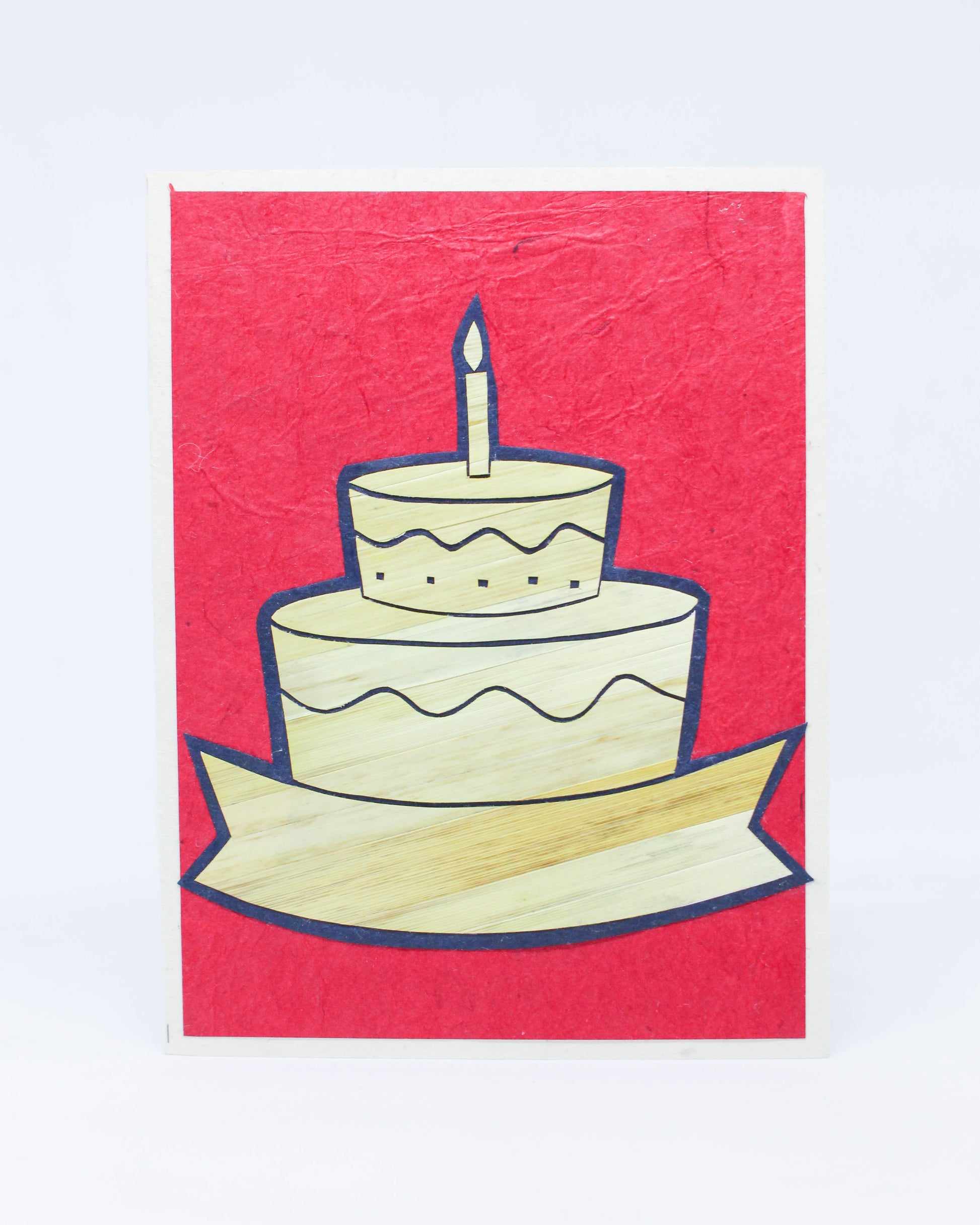 Birthday Cake Hand Carved Card