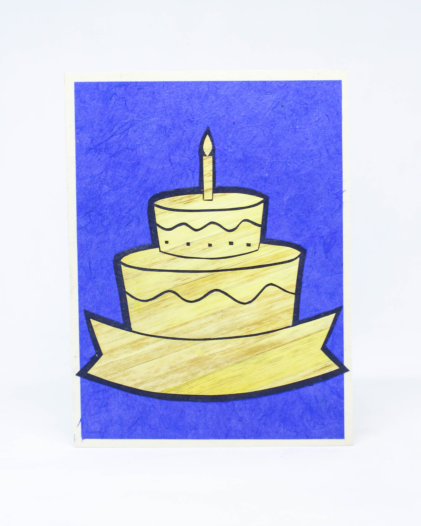 Birthday Cake Hand Carved Card