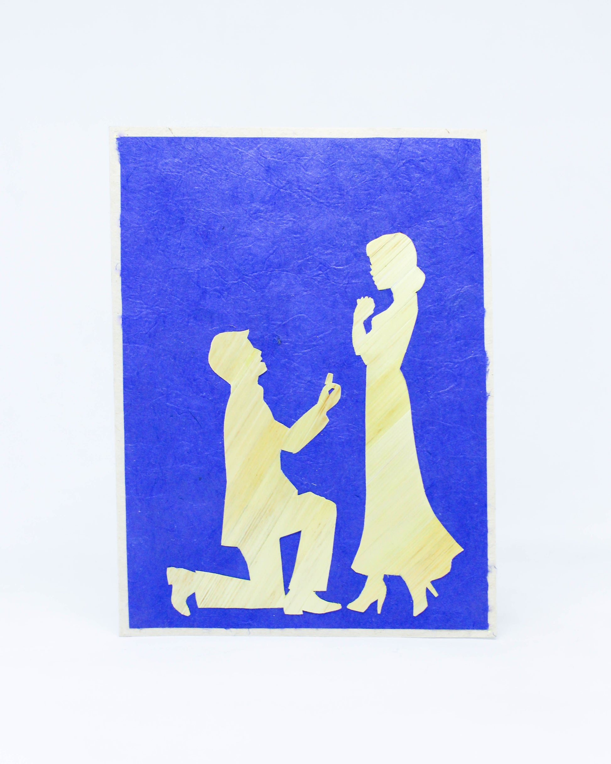 Couple Proposal Hand Carved Card