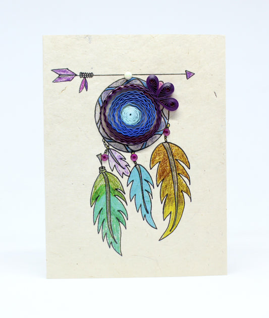 Quilled Dream Catcher Greeting Card