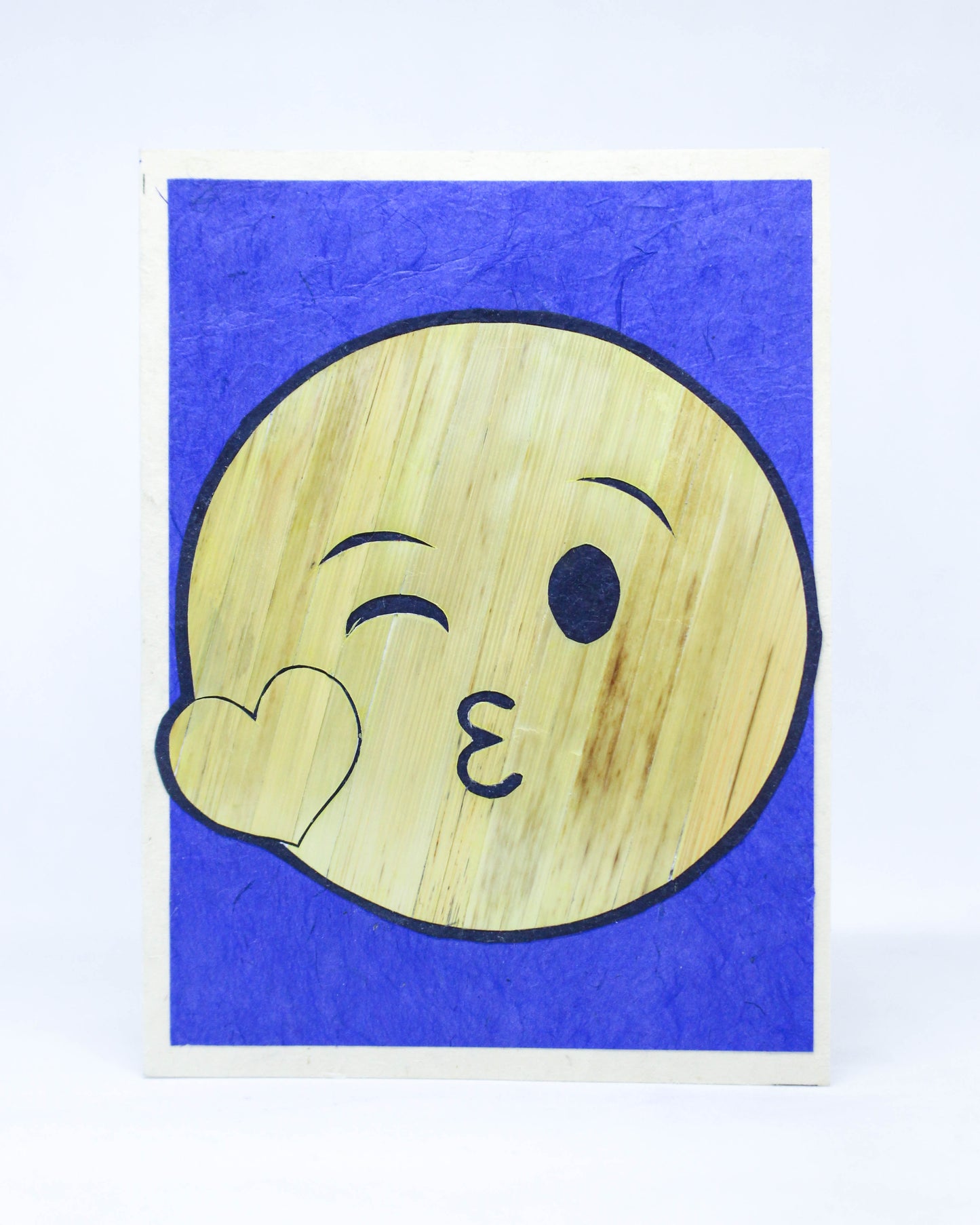 Emoji Hand Carved Card