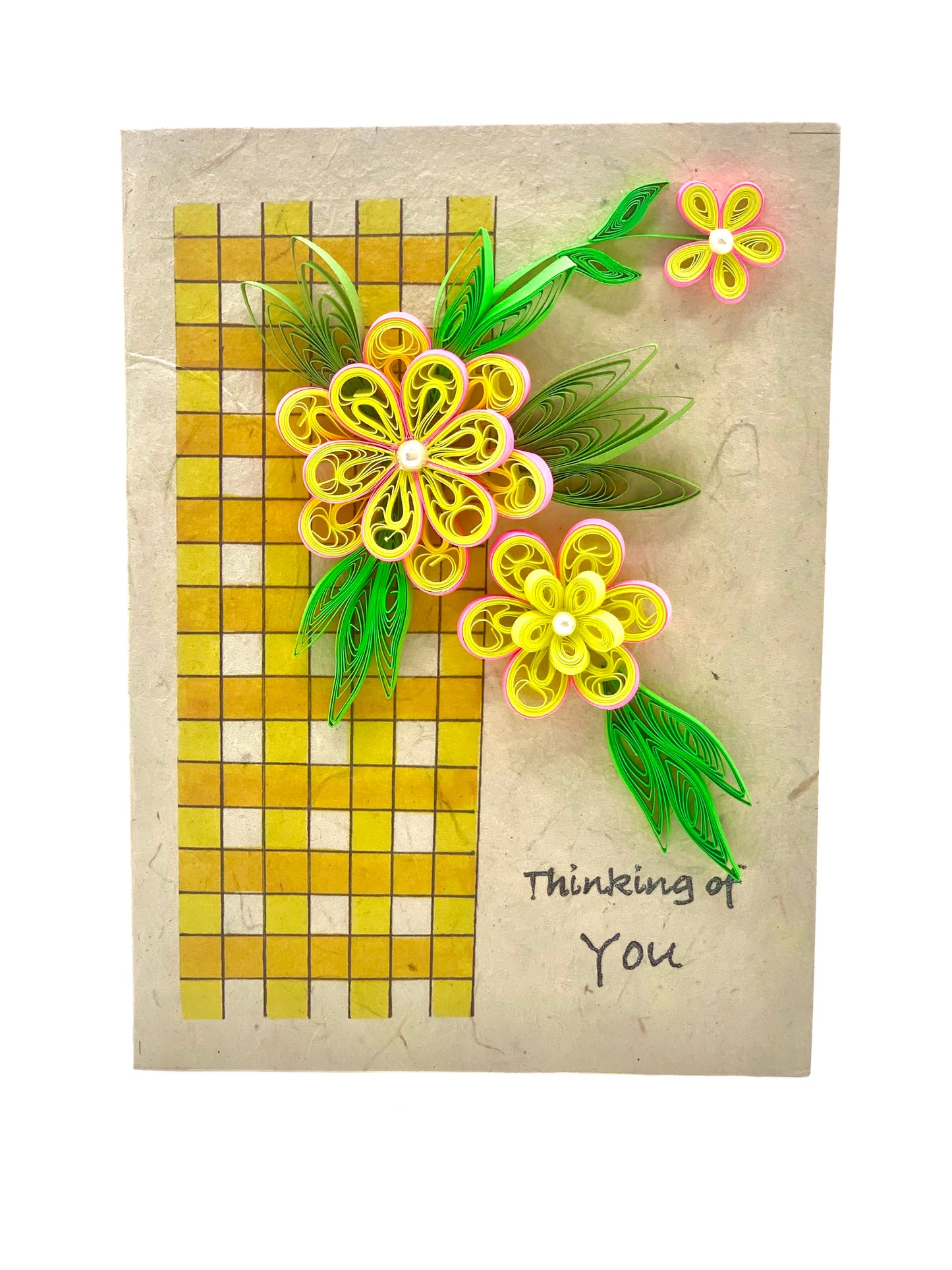 Thinking of You - Quilled Flower Greeting Card