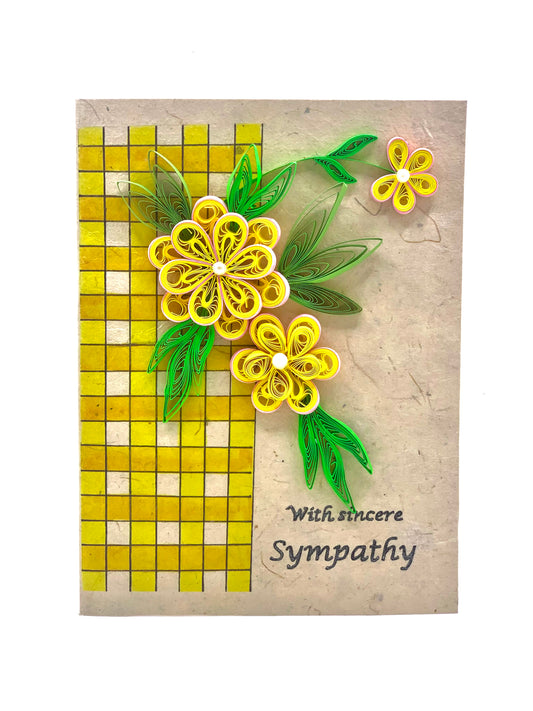 Sympathy - Quilled Flower Greeting Card