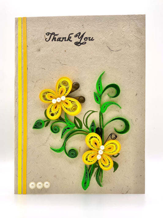 Thank You - Quilled Butterfly Greeting Card