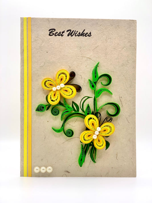 Best Wishes - Quilled Butterfly Greeting Card