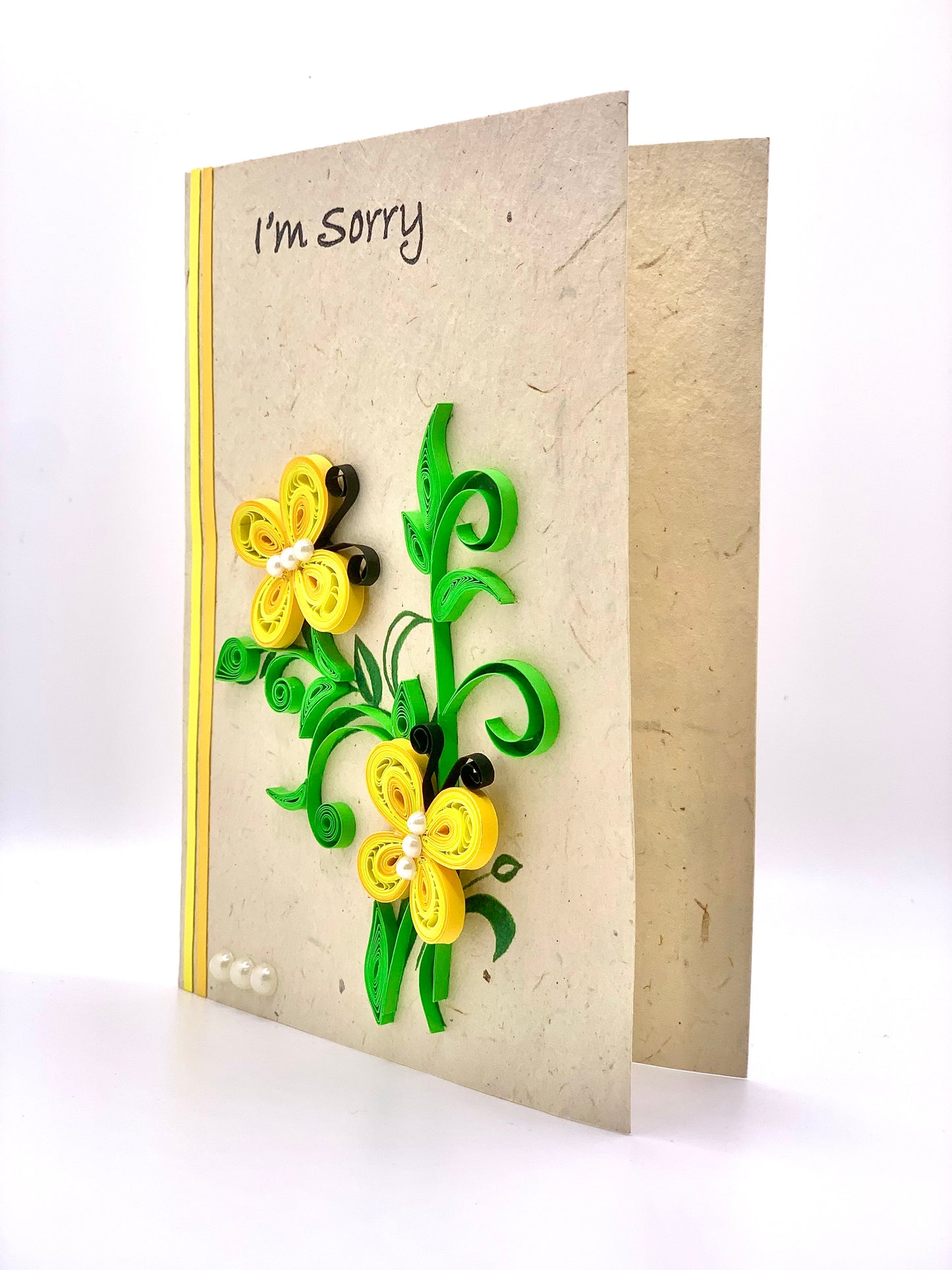 Sorry - Quilled Butterfly Greeting Card