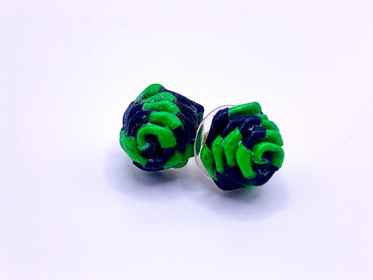 Green-Black Quilled Earrings