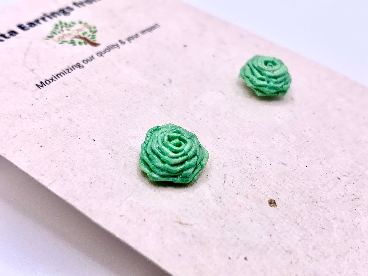 Green Quilled Earring