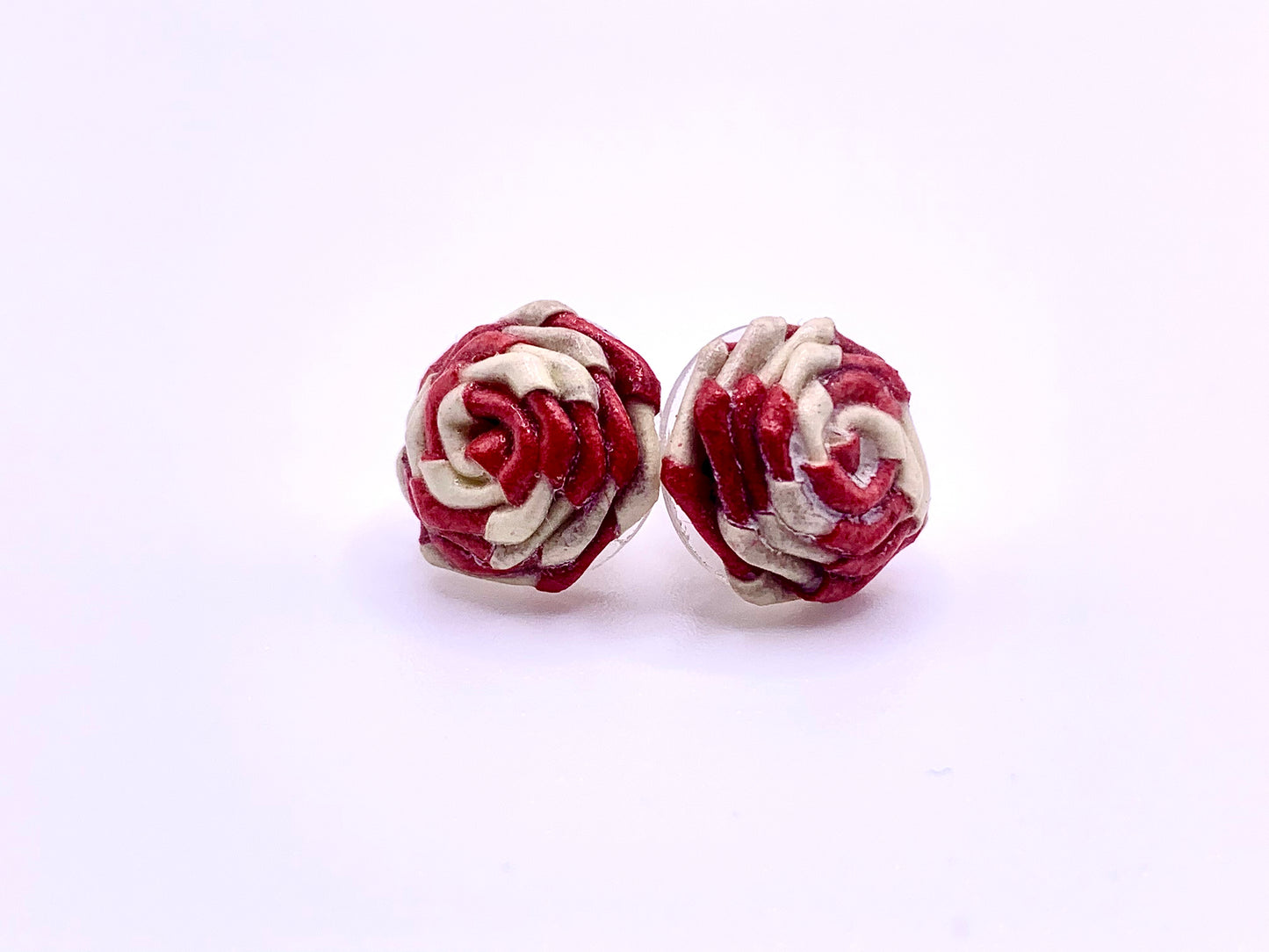 Red-White Quilled Earrings