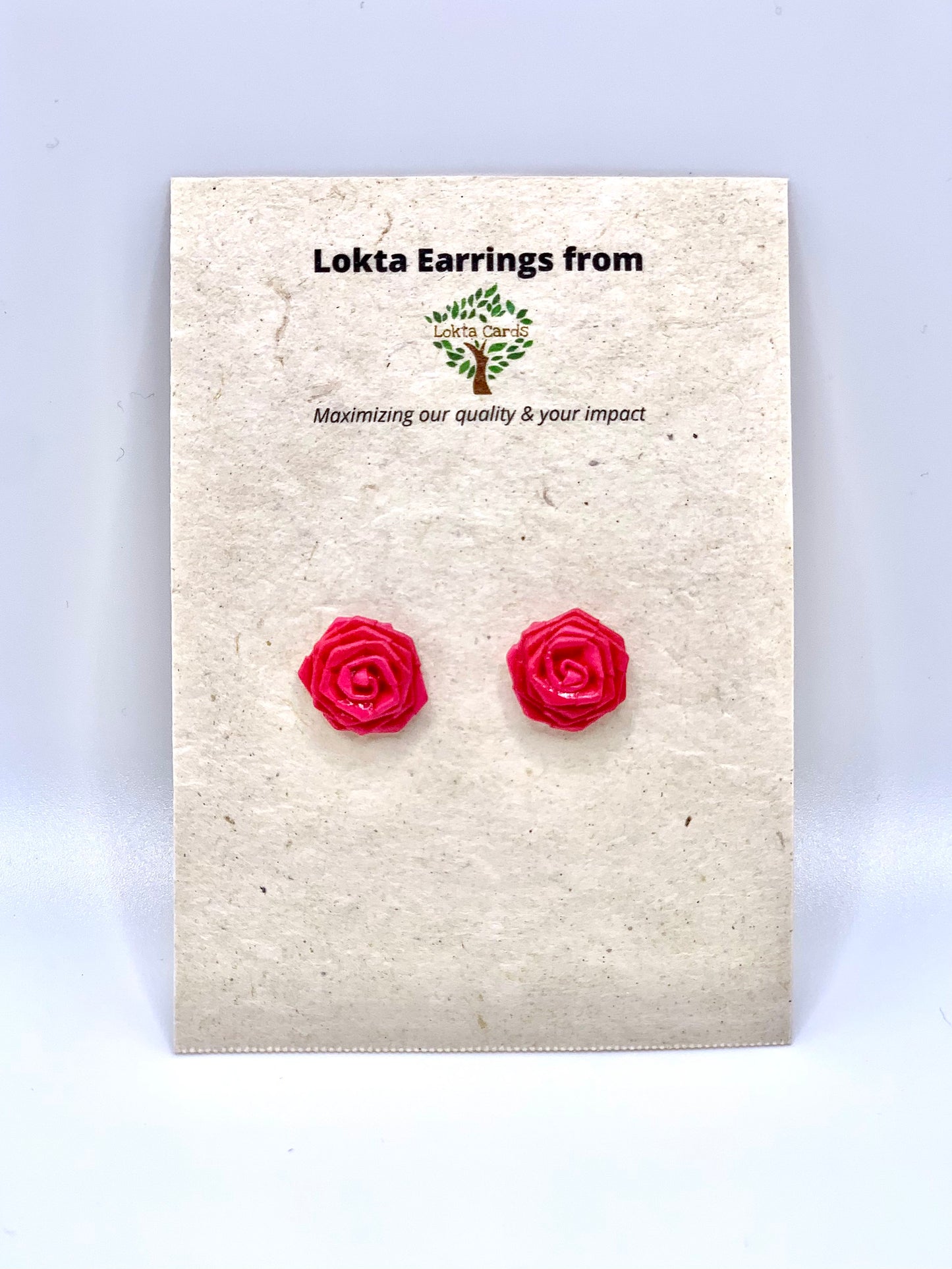 Pink Quilled Earrings