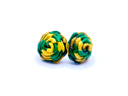 Yellow-Green Quilled Earrings