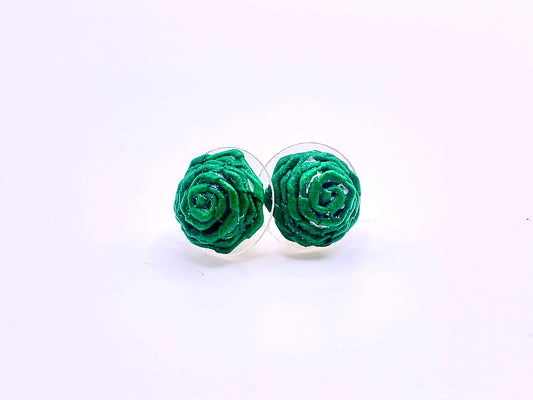 Dark Green Quilled Earrings