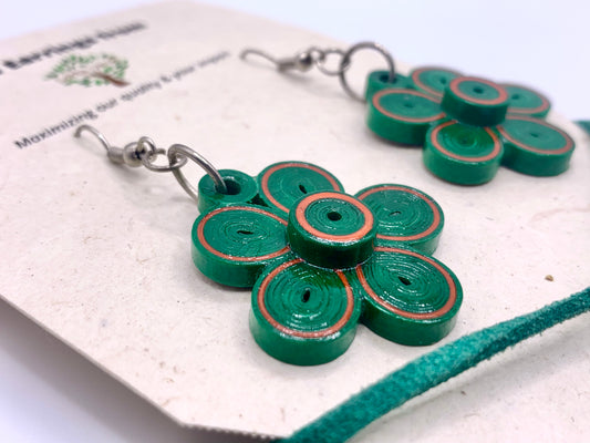 Green Earrings & Necklace Set
