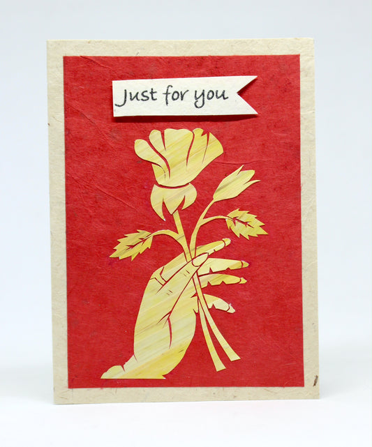 Just For You - Hand Carved Card